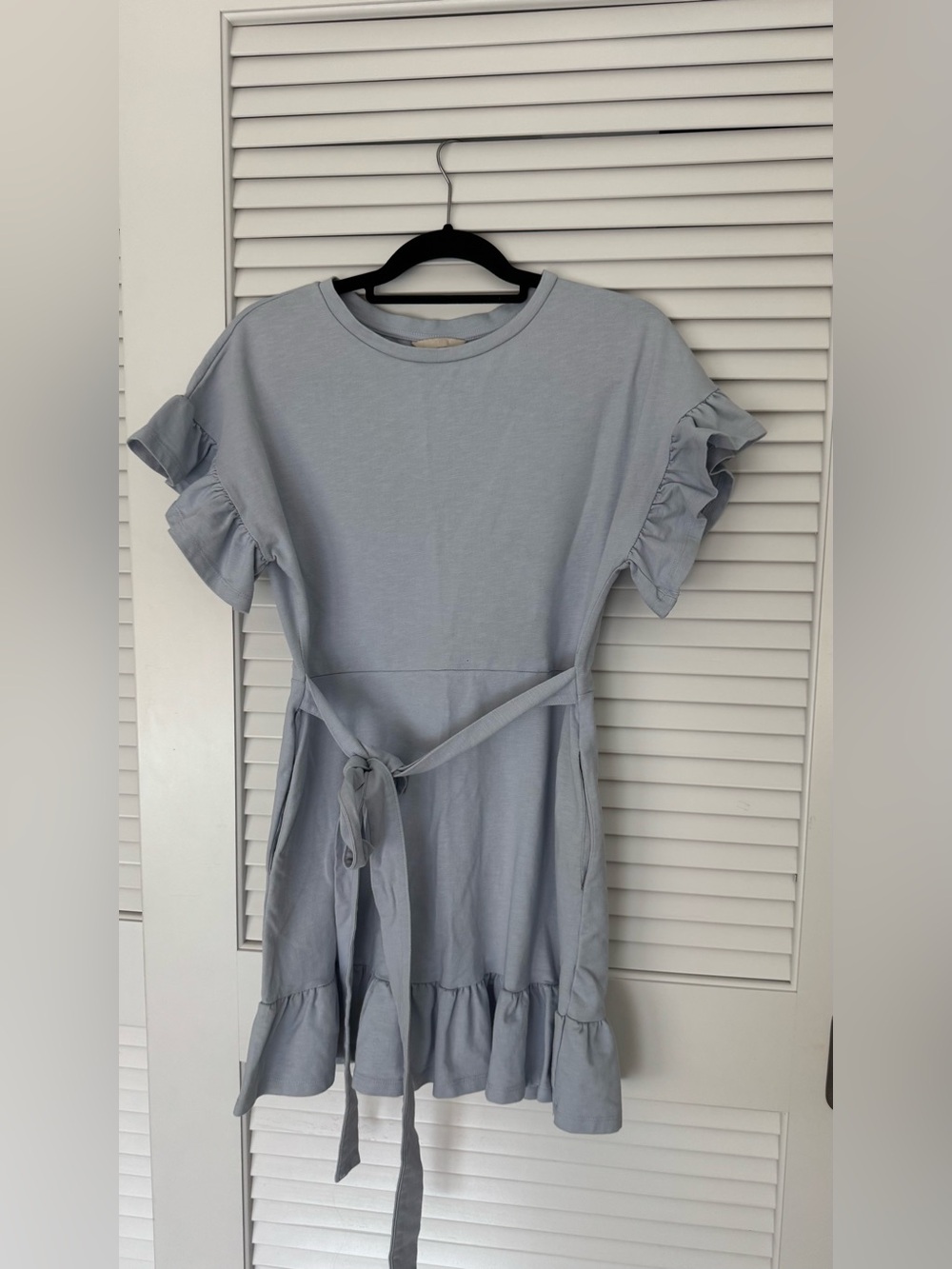 H&M Pale Blue Crewneck Top with Soft Knit